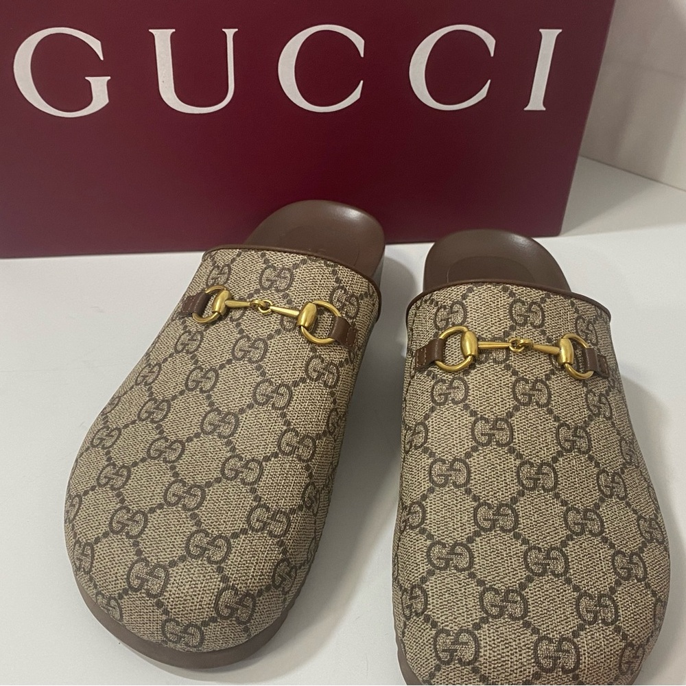 Gucci Women's Brown Slip-On Sandals